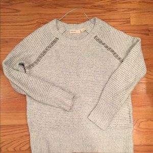 Anthropologie baby blue/mint green cozy sweater